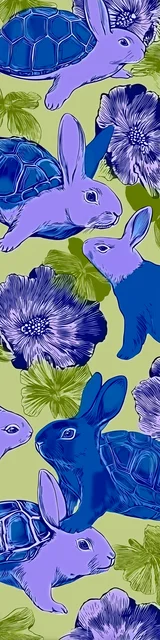 Free turtle bookmark featuring bunny turtles